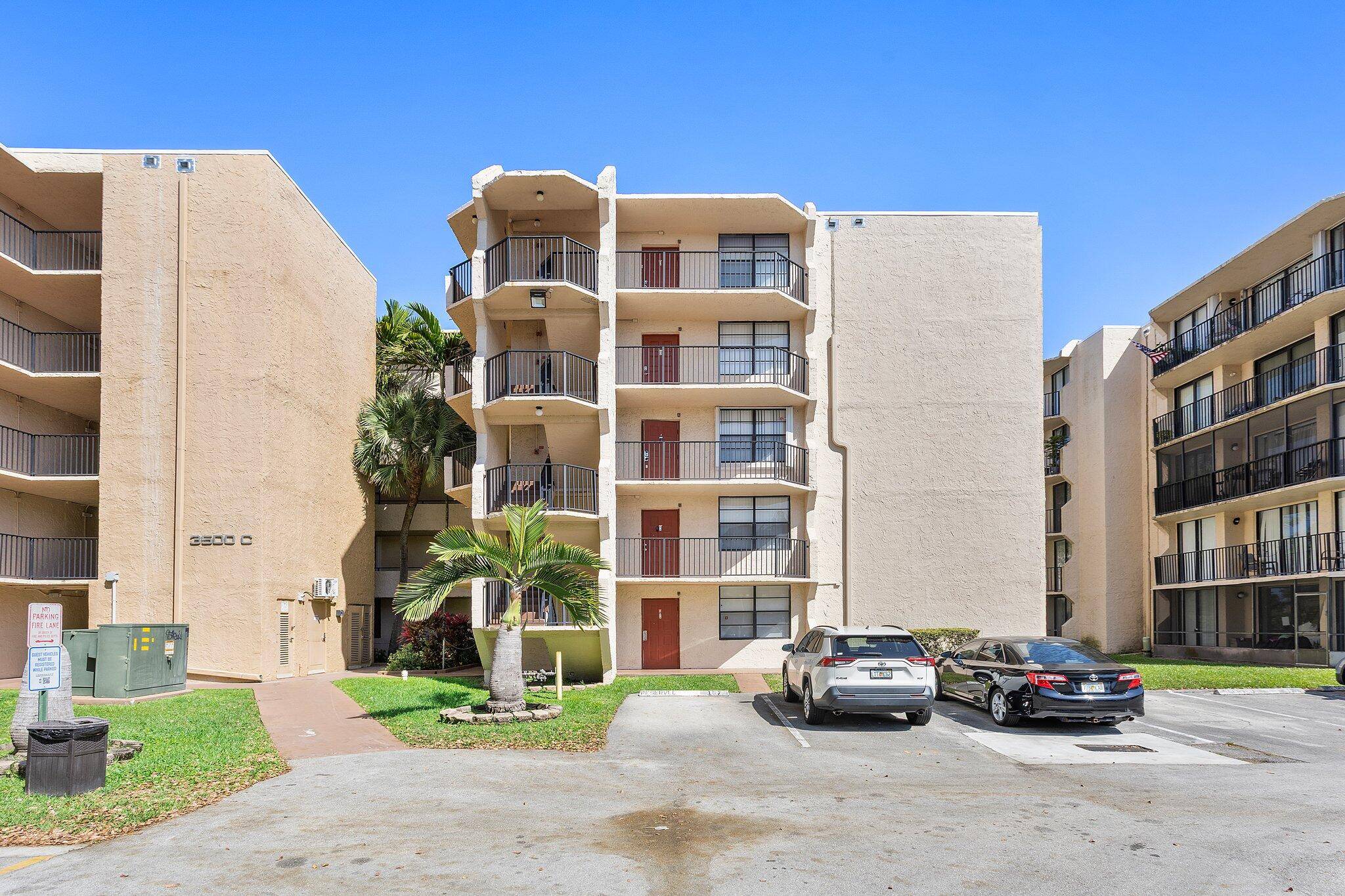 Welcome to this stunning 2 2, boasting spacious rooms, a galley kitchen, new ac, washer and dryer, marble bathrooms with granite counter tops and large patio with a lake view.