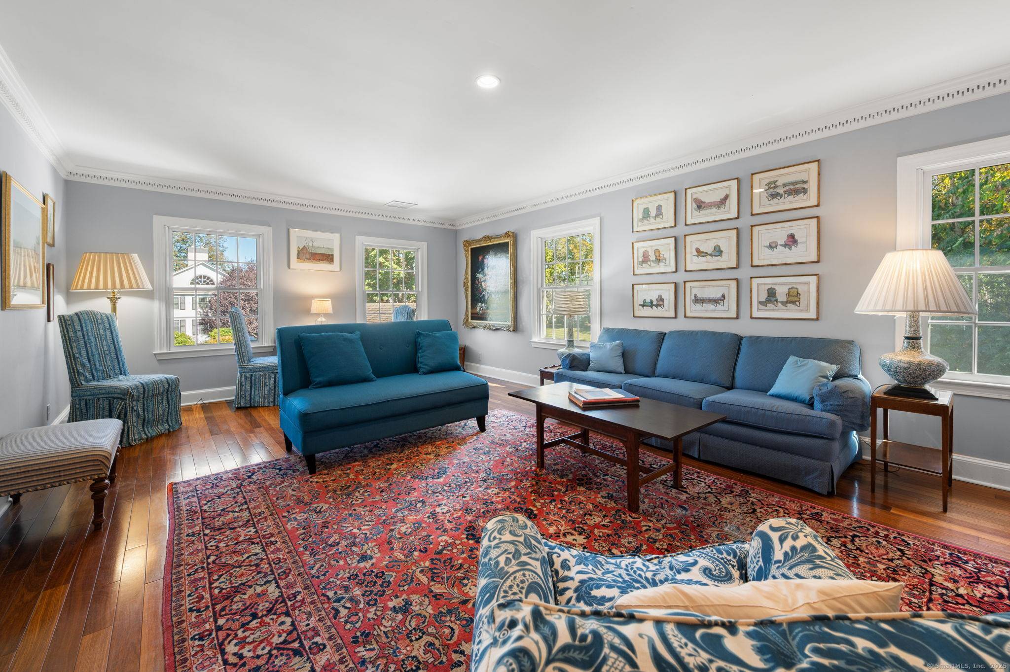 Elegant and sophisticated one floor living in the heart of charming and historic Old Lyme Village.