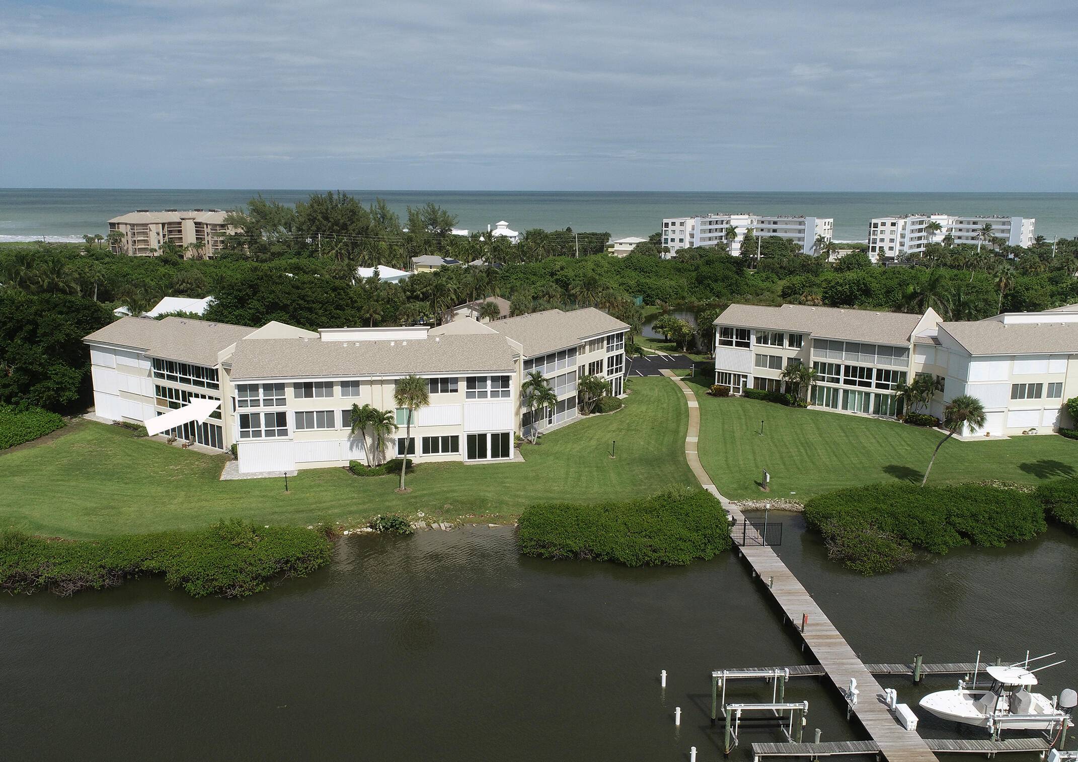 Gorgeous wide water views from this 3rd floor penthouse condo with over 9' ceilings.