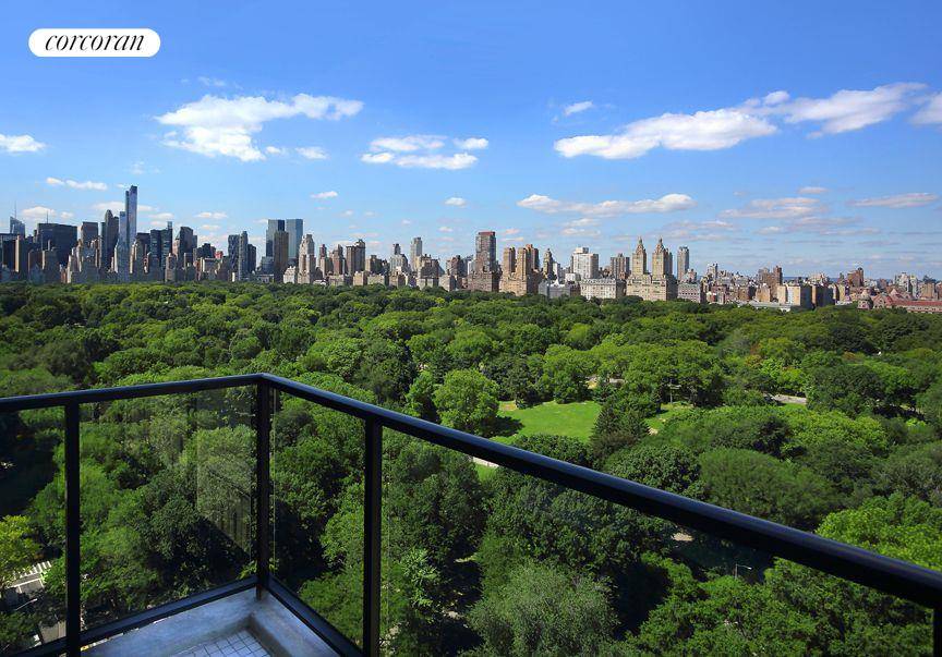 This high floor four bedroom, four bathroom apartment has two exposures and a Central Park facing balcony.