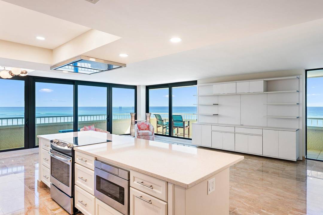 This renovated 2 bedroom, 2 bath ocean facing corner residence offers unobstructed ocean views and a spacious wraparound balcony, ideal for enjoying sunrise views and ocean breezes.