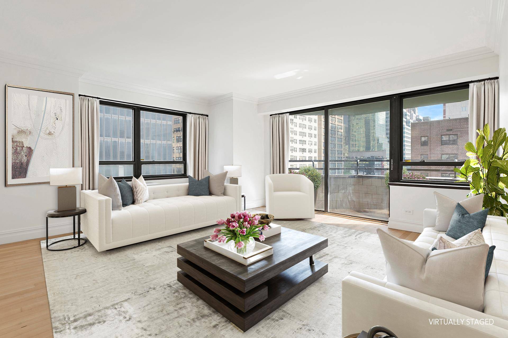 Exquisitely gut renovated with the finest materials and an eye for detail with no expense spared, this all new large 2 bedroom, 2 bath apartment at the Dag Hammarskjold Tower ...