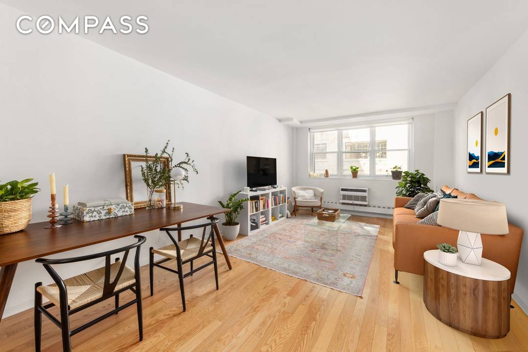 Come home to this spacious one bedroom at the exclusive Randall House, an impeccably maintained full service building in prime Greenwich Village !
