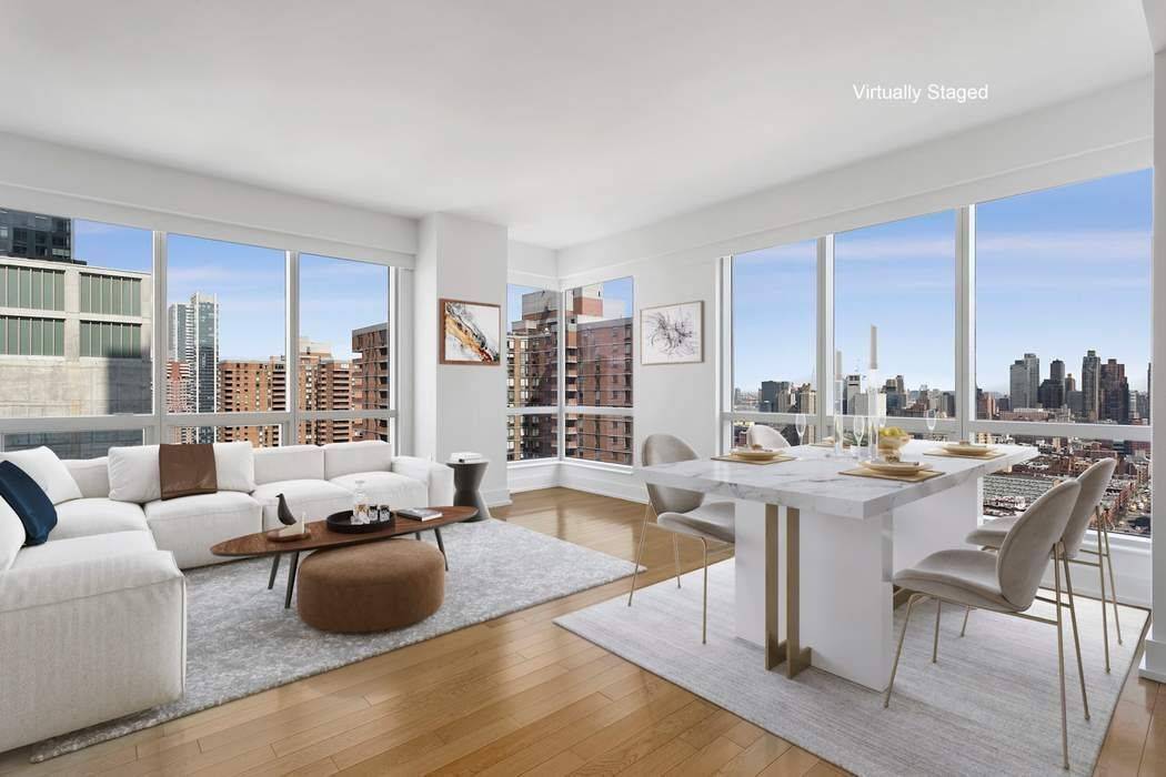 Perched on the 36th floor of The Orion, this stunning corner 2 bedroom, 2 bath home offers sweeping panoramic and skyline views from every room.