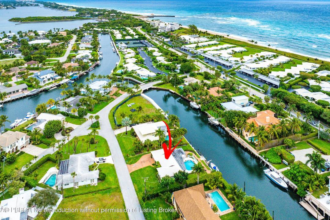 Rare Waterfront Opportunity in Ocean Ridge 100 Feet of Deep Water Frontage.