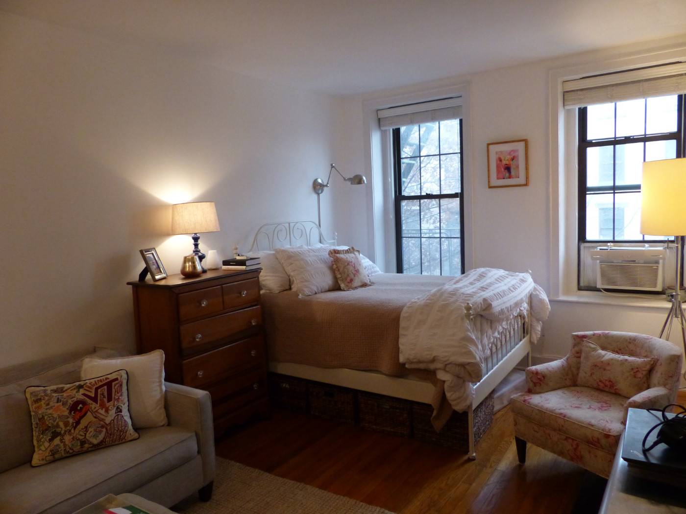 Studio West 8th Street 6th Avenue HUGE, Bright Studio Approx 400SF of living area with huge living room featuring hardwood floors, beautiful fireplace and mantle, 2 gorgeous south facing windows ...