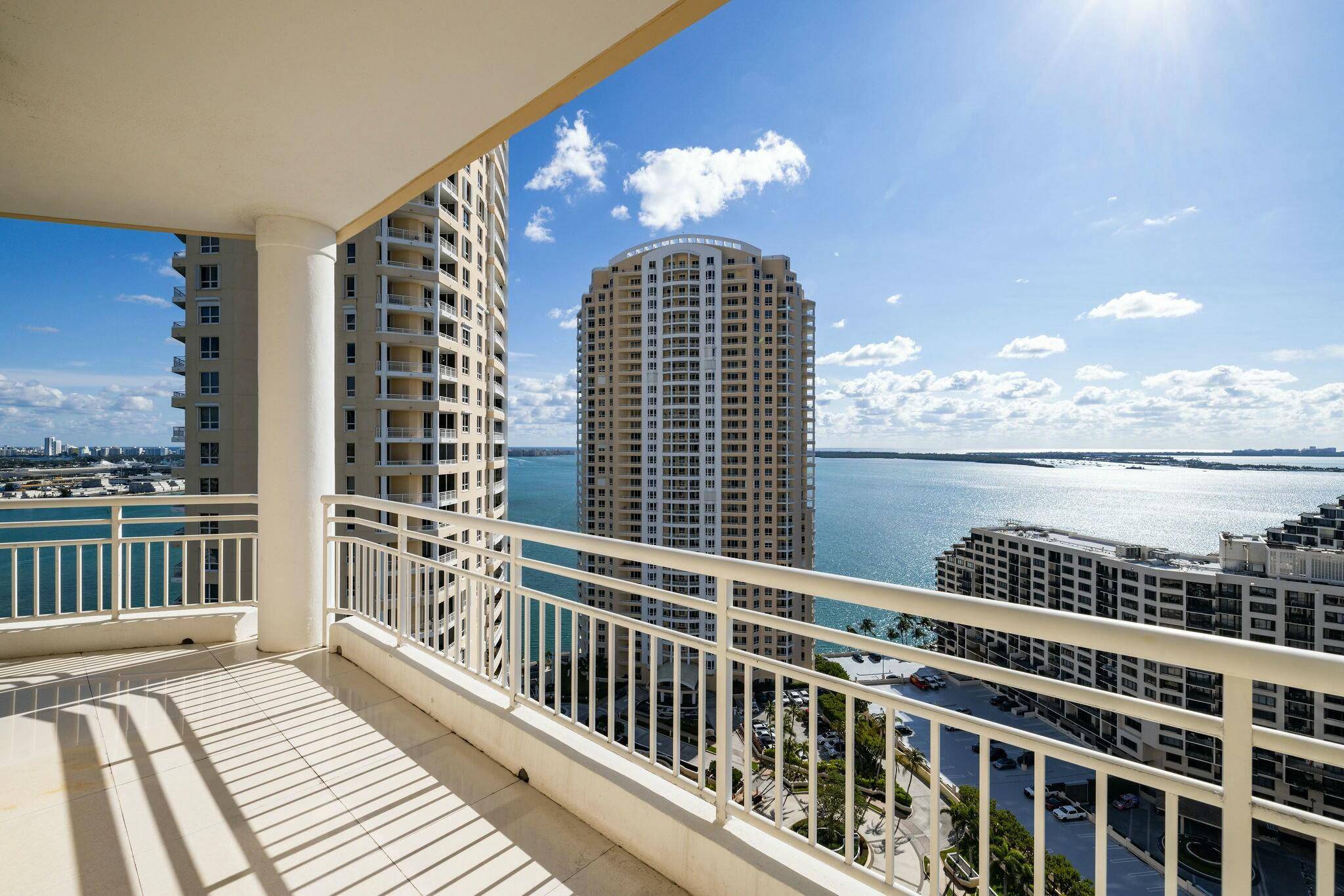 This elegant two bedroom apartment is located in the prestigious One Tequesta, building on the exclusive Brickell Key island in Miami.