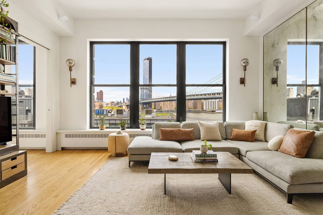 Perched on the eighth floor of the iconic Sweeney Building at 30 Main Street, this architect designed loft is one of DUMBO's most thoughtfully reimagined residences.