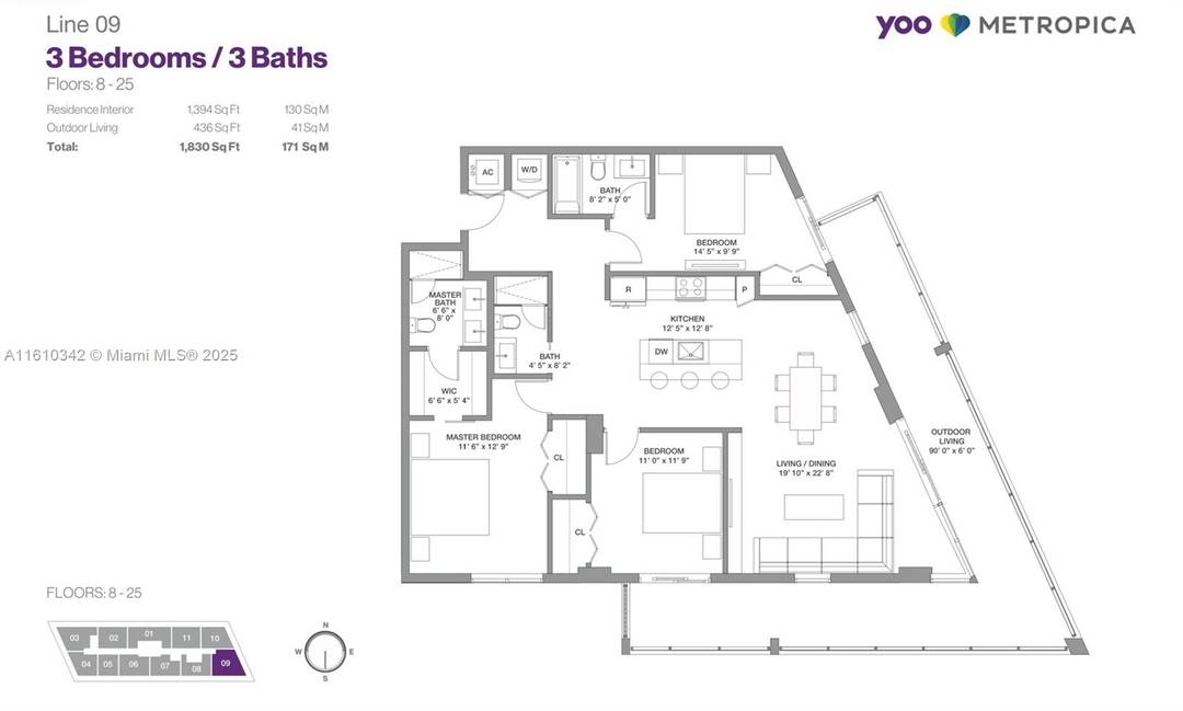 Most aggressively priced 3 bedroom in Metropica truly priced to sell.