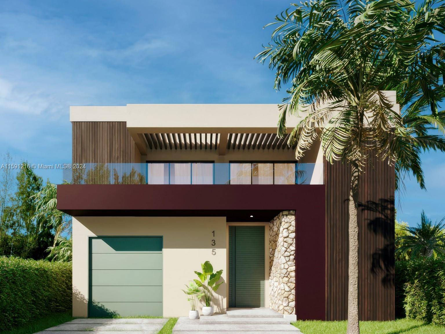 Brand new construction of an urban luxury living single family home in the Roads by Brickell.