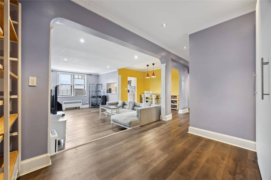Welcome to this spacious and sunlit 5th floor co op unit at The Dorian in the heart of Forest Hills.