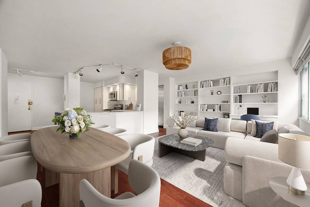 This 2 bedroom, 2 bath apartment is over sized, renovated and South facing.