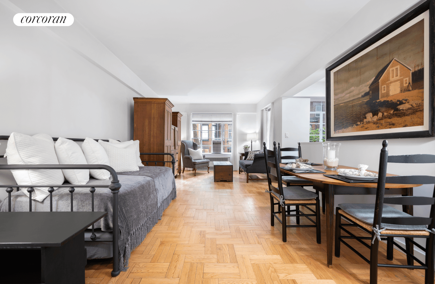 An oversized, pin drop quiet studio apartment, infinitely lovely and livable, awaits you at The Breukelen, a premier co op located on a picturesque block in the heart of historic ...
