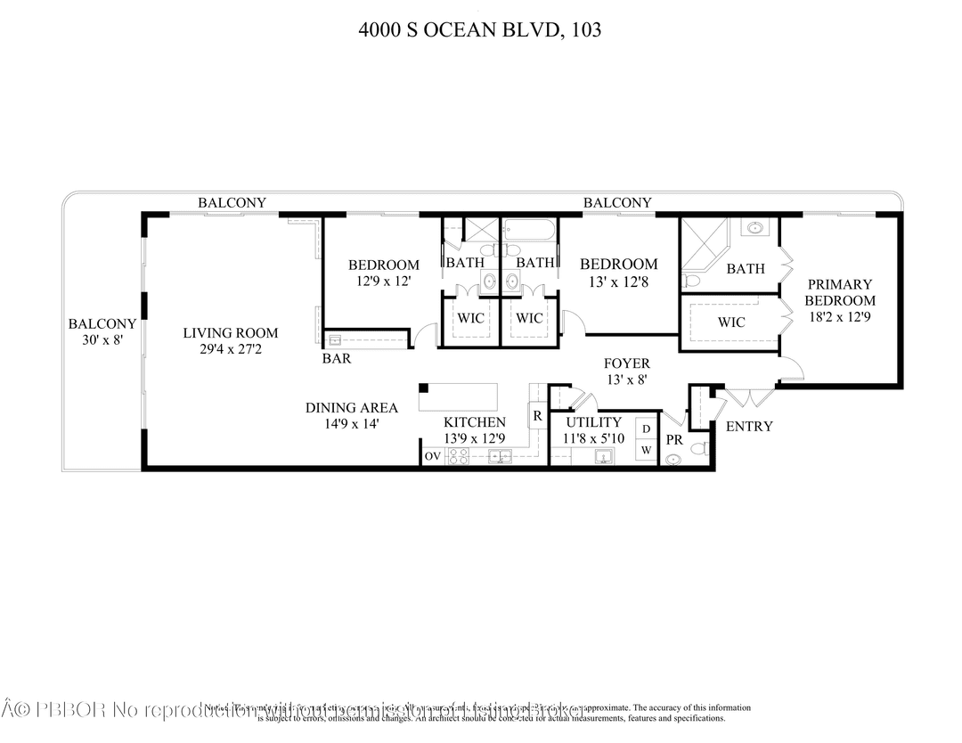 Well scaled 3 bedroom, 3 full baths powder room at La Pensee, an exclusive boutique oceanfront building offering privacy and luxury with close proximity to Eau Palm Beach and the ...