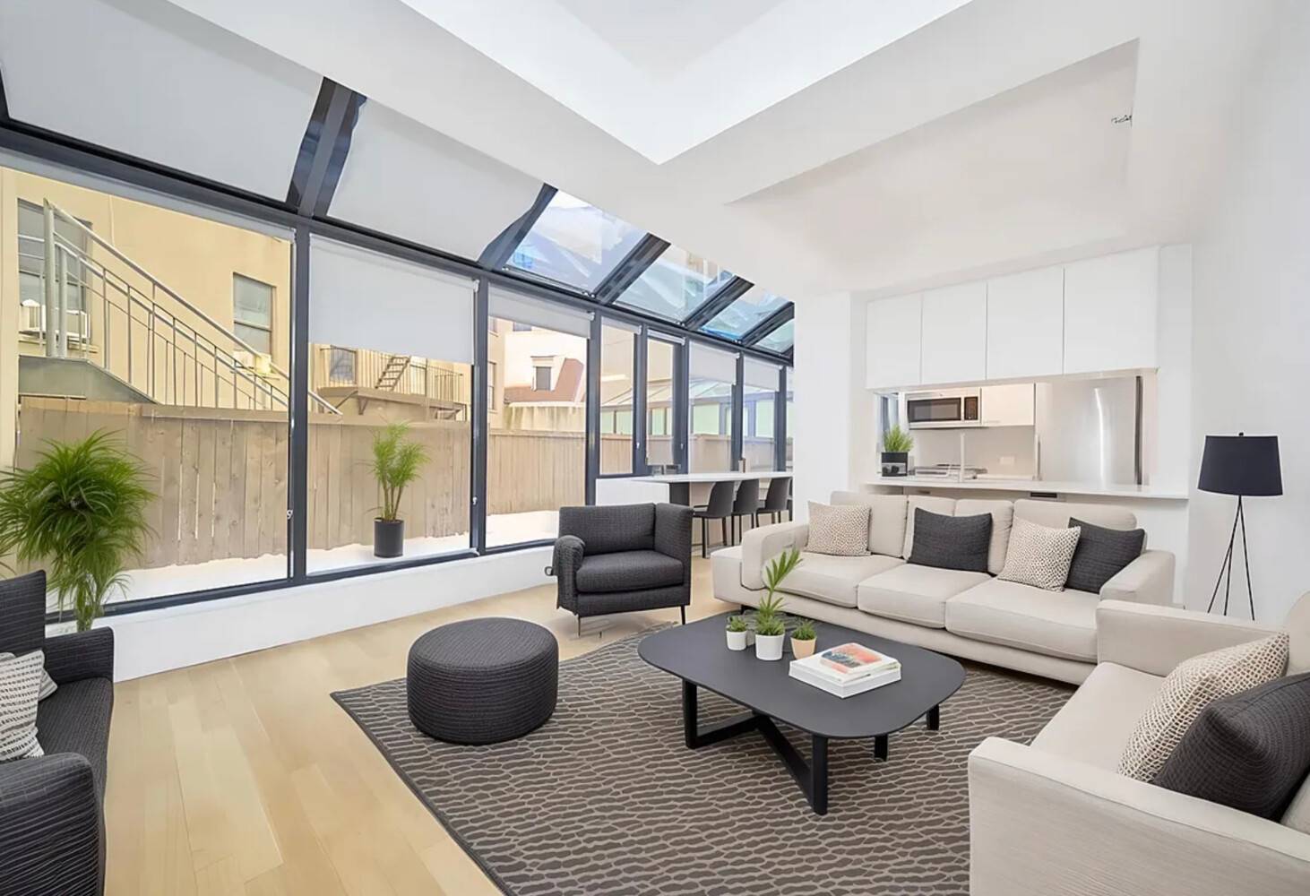 Welcome to Residence 2B at The Highbridge A Rare Indoor Outdoor Studio Retreat This beautifully designed 570 ft studio offers a smart, open layout with three distinct living areas, a ...