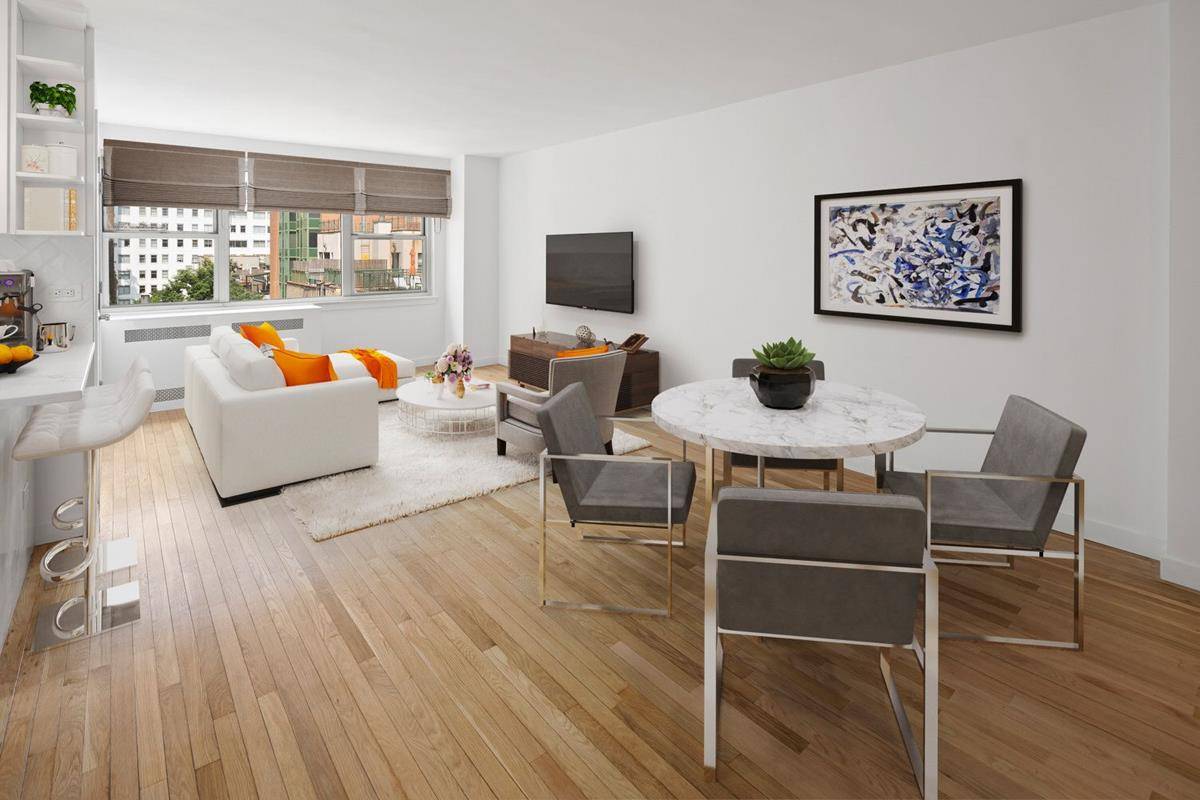 Welcome to your new home on the Upper East Side a convertible two bedroom apartment that effortlessly blends elegance and functionality.