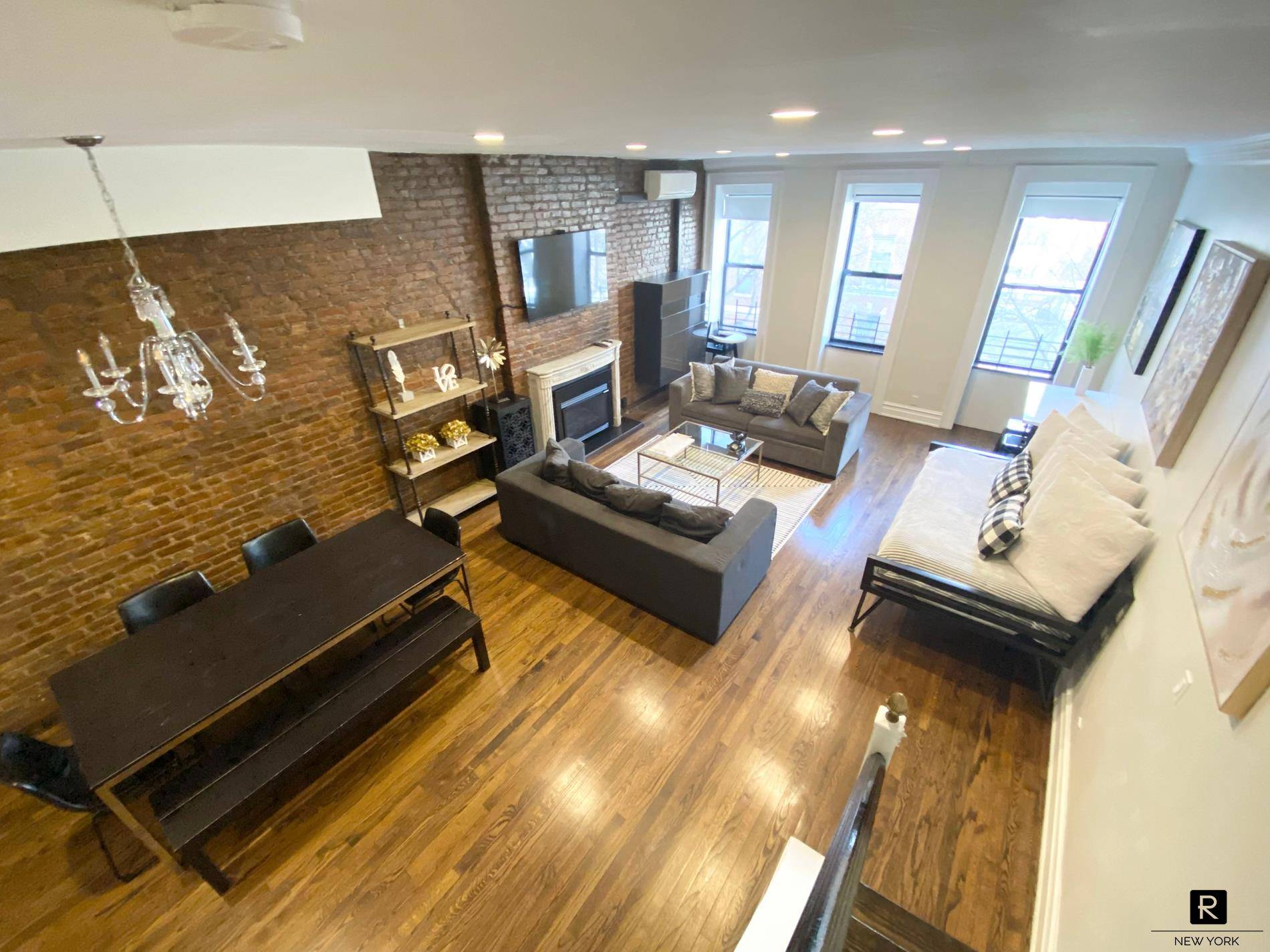 4 bedroom, 3 bathrooms with skylights, brand new hardwood floors throughout.