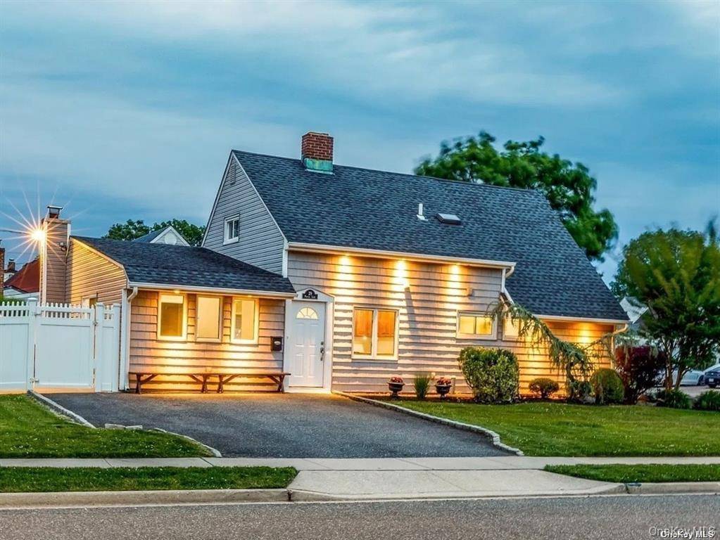 Nicely maintained Levitt Ranch with 4 bedrooms and 2 bath, Central AC, Oil Heating, Large fenced yard with a Shed.