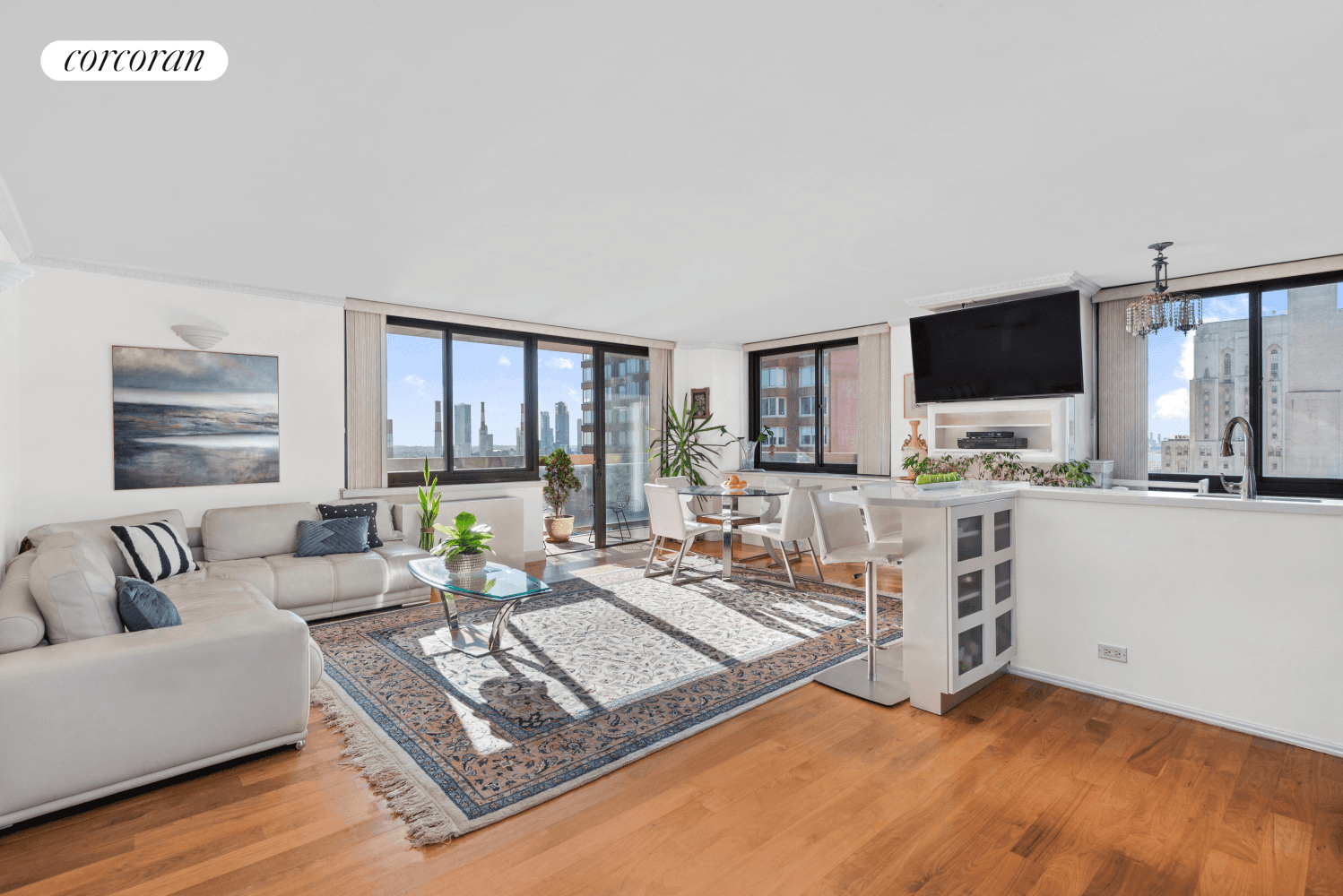 Welcome to 515 East 72nd Street, Unit 29D a stunning 1, 163 square foot, 2 bedroom, 2 bathroom corner residence offering unparalleled river views from a wraparound balcony.