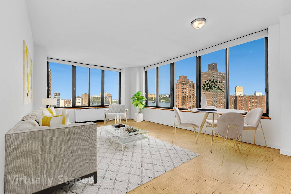 HIGH FLOOR ONE BEDROOM 2 BATH WITH AMAZING RIVER VIEWS !