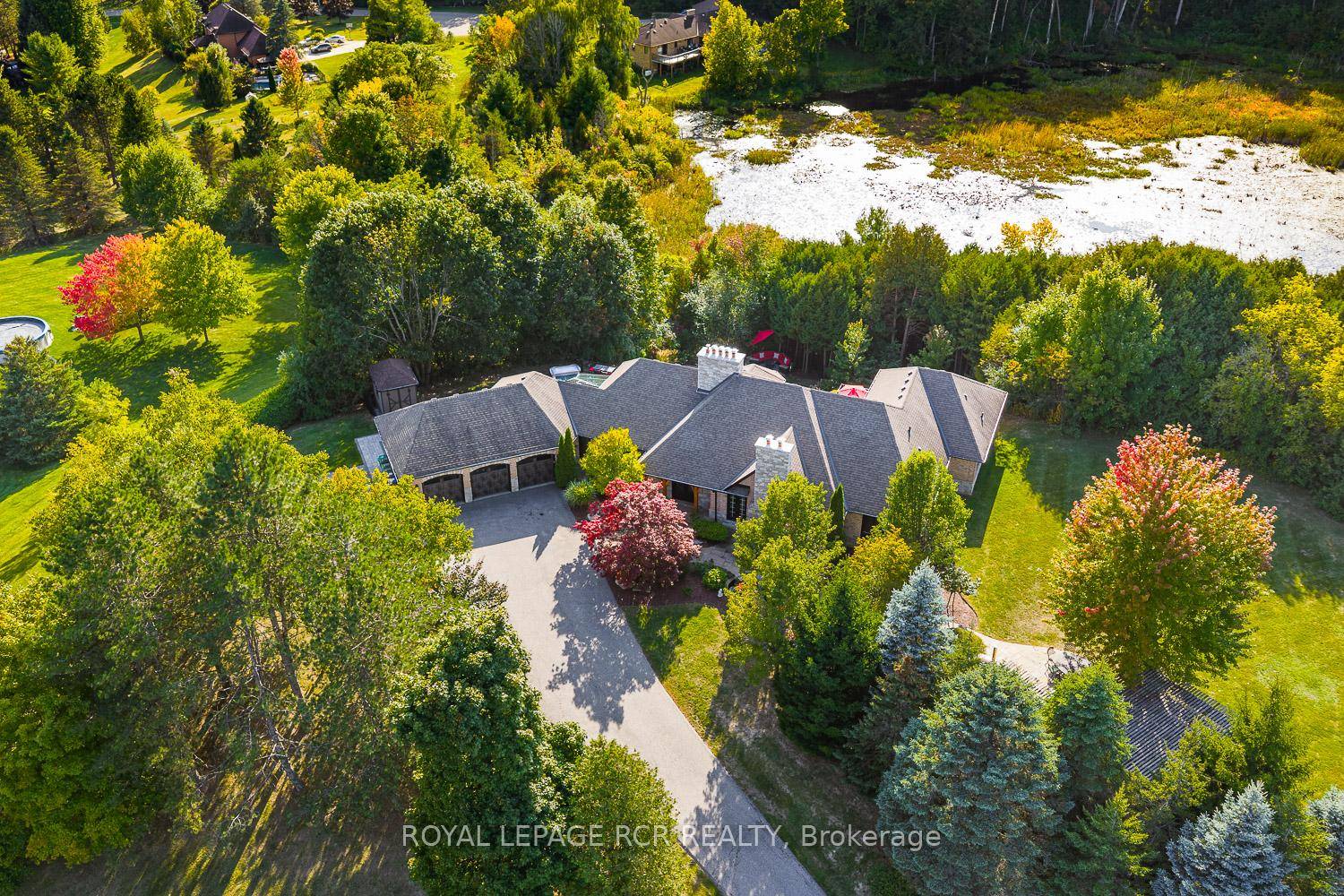 Architectural Design by David Small, Expansive Light filled Exec Bungalow offers wonderful sweeping panoramic 360 views of Caledon, unprecedented privacy and an abundance of custom details.
