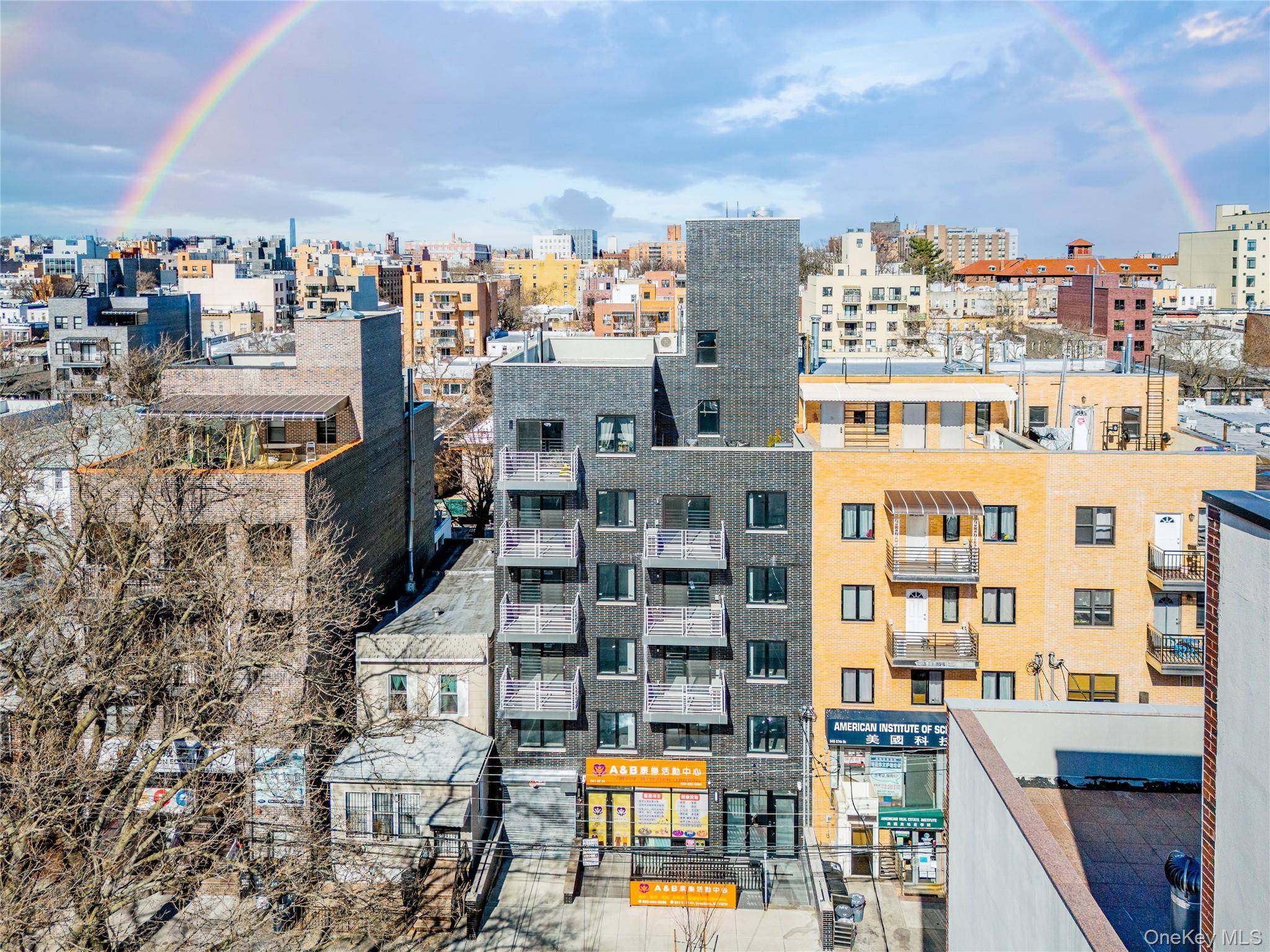 The brand new luxury condo building at Borough Park.