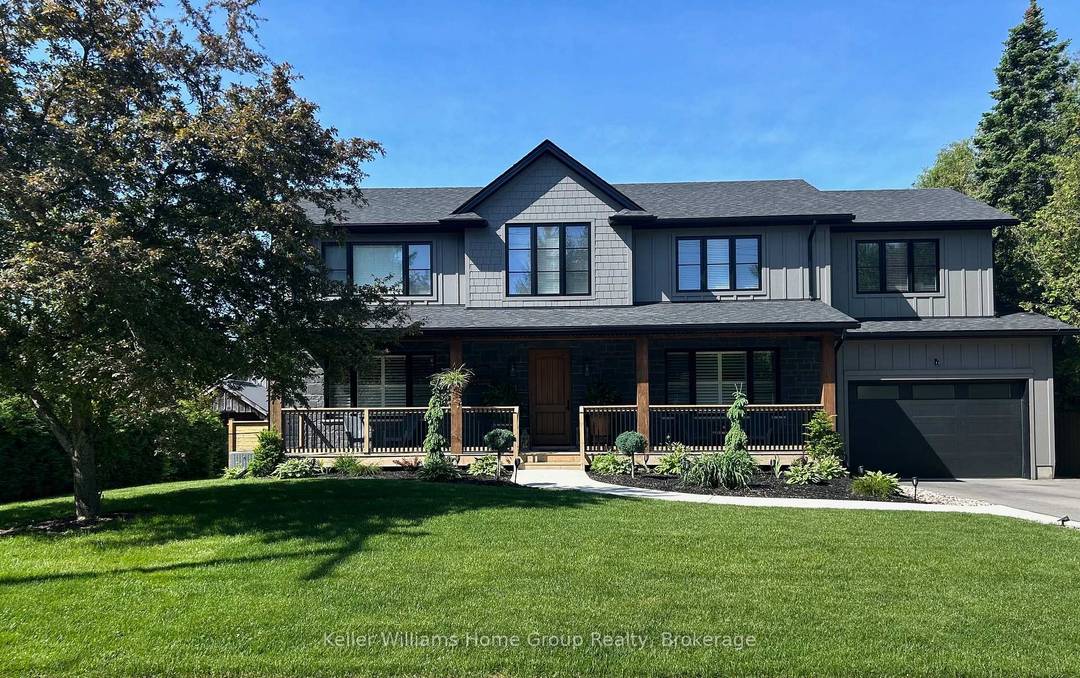 Luxury 6 bedroom home in Arkell with a heated saltwater pool, premium finishes, and a private landscaped lot minutes from Guelph.