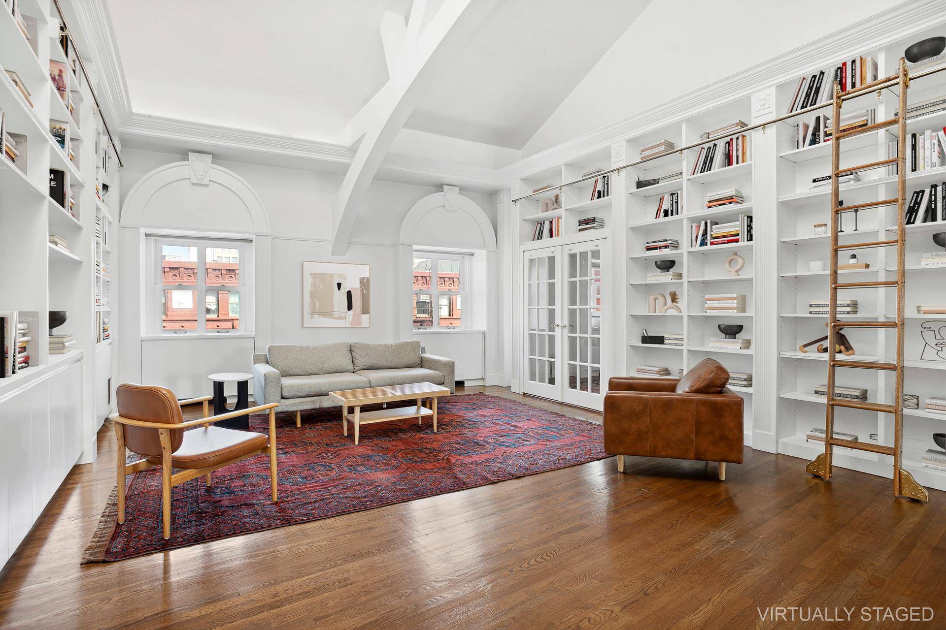 This two bedroom, two full bath apartment at the historic Police Building offers generous space and Western light, which is further welcomed by an oversized skylight in the peaked, soaring ...