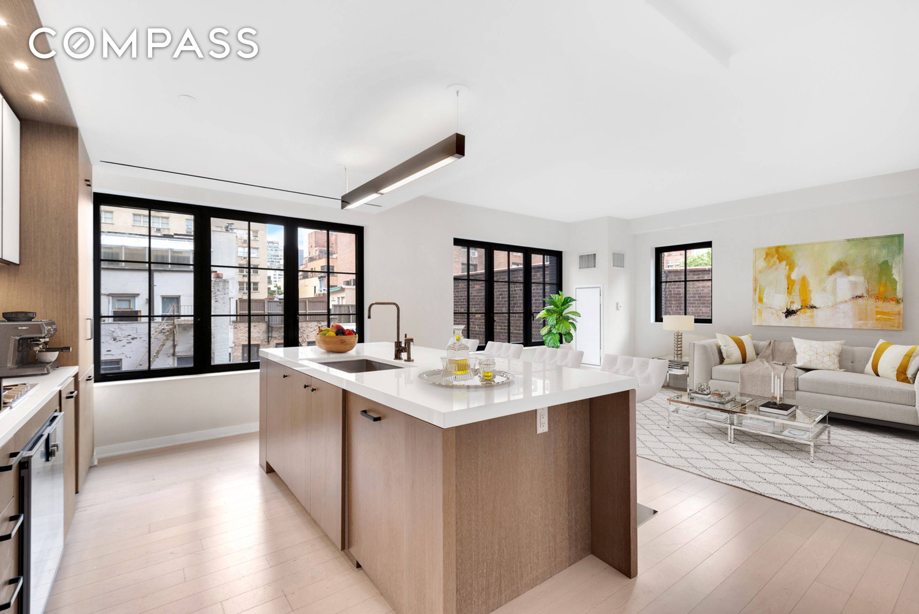 6P is a beautifully laid out corner residence, graced by open city views and flooded with sun.