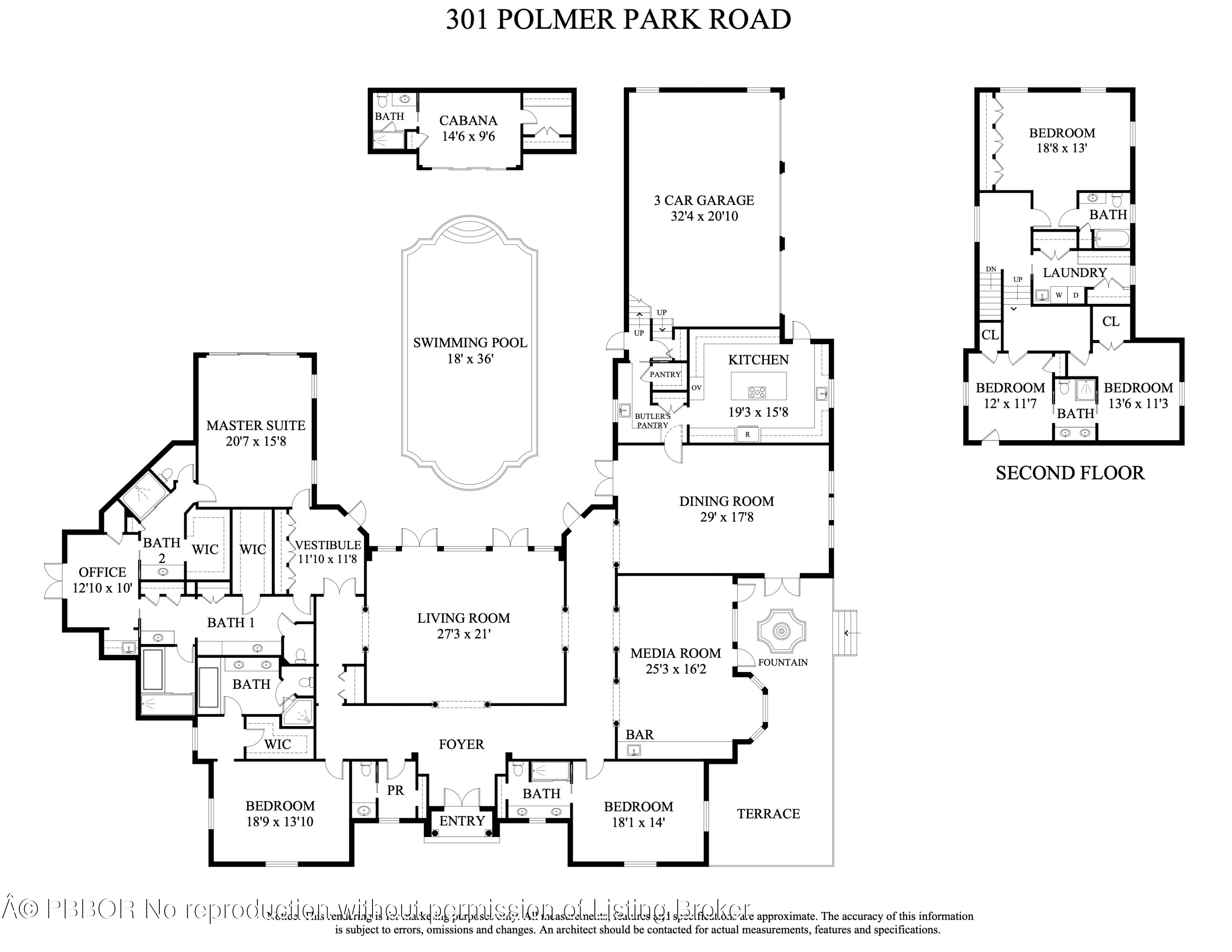 Regally elevated at 16' on over half acre this proper Palm Beach Palladian residence renovated in 2022, showcases quintessential architecture set within beautifully landscaped pool gardens.