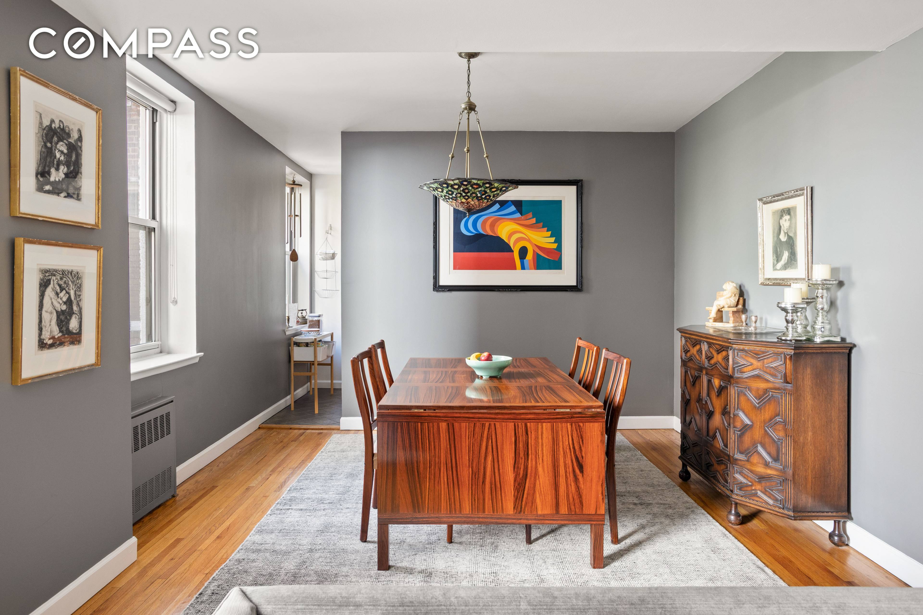 This tranquil residence serves as a genuine retreat from the city, offering picturesque garden views to the north, accompanied by sunlit rooms to the south.
