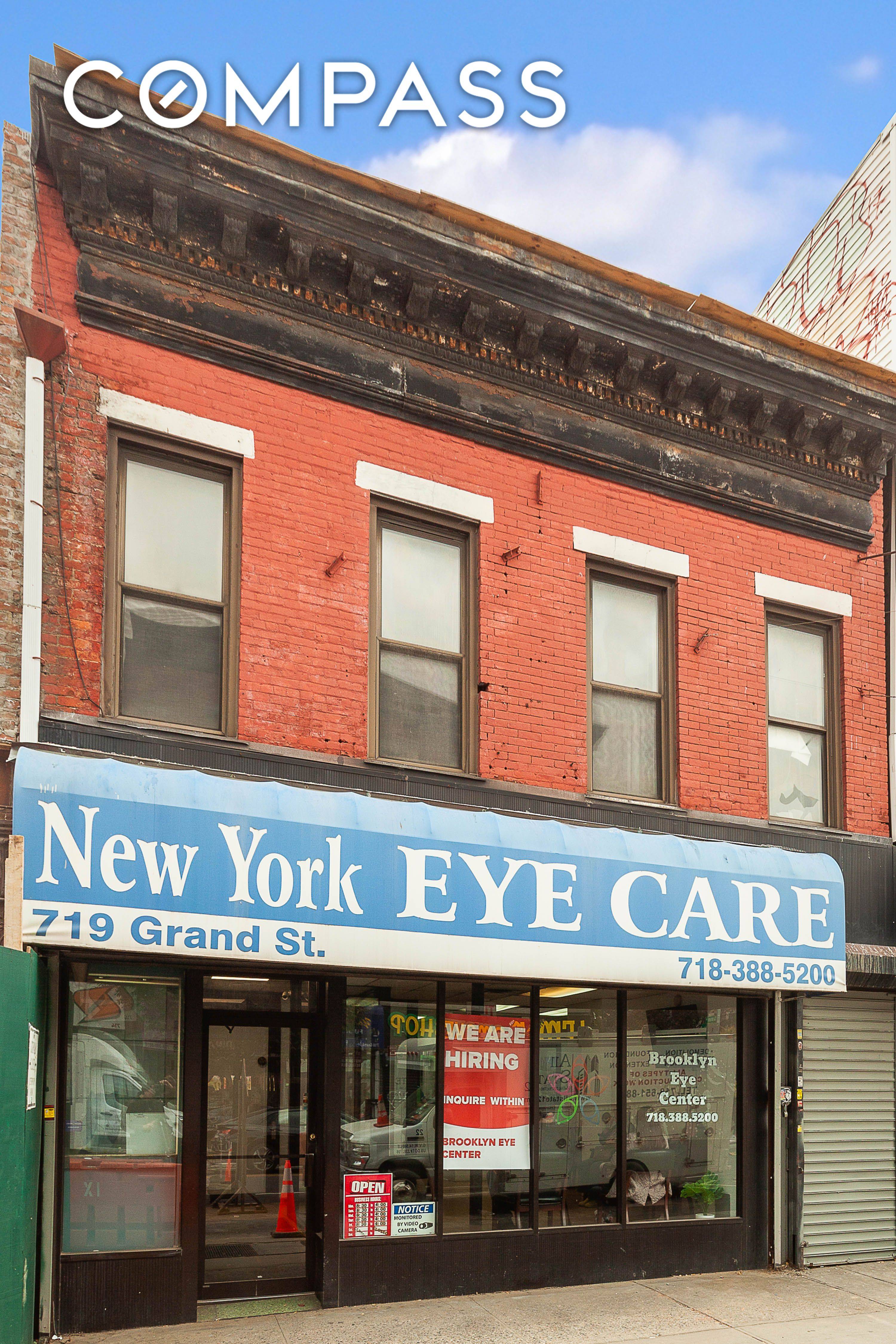 Built in the late 19th century, 719 Grand Street is a 25 foot wide brick mixed use building on a vibrant retail corridor, just off the corner of Graham Avenue ...