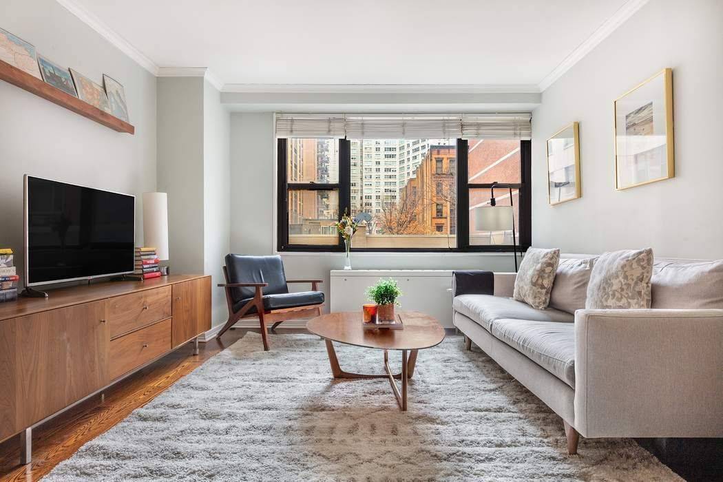 Apartment 3R is a move in ready one bedroom featuring new hardwood floors and an expanded, open kitchen that is among the largest in the building.