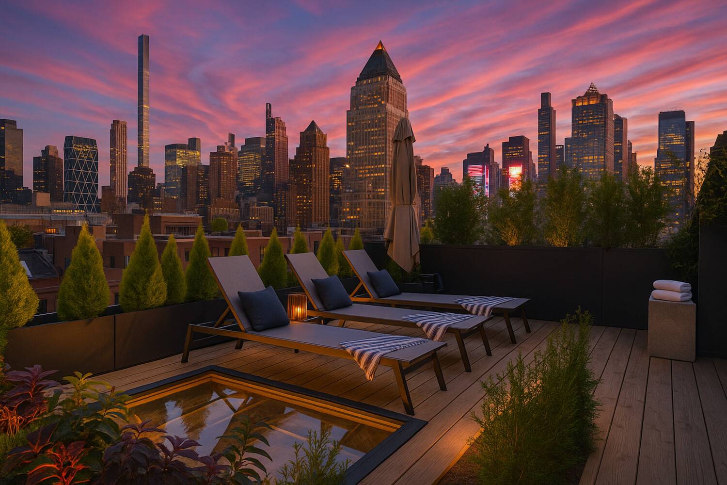 Welcome to the crown jewel of Hell's Kitchen where skylights, exposed beams and brick, soaring 12 foot ceilings, and a landscaped two level roof terrace set the stage for one ...