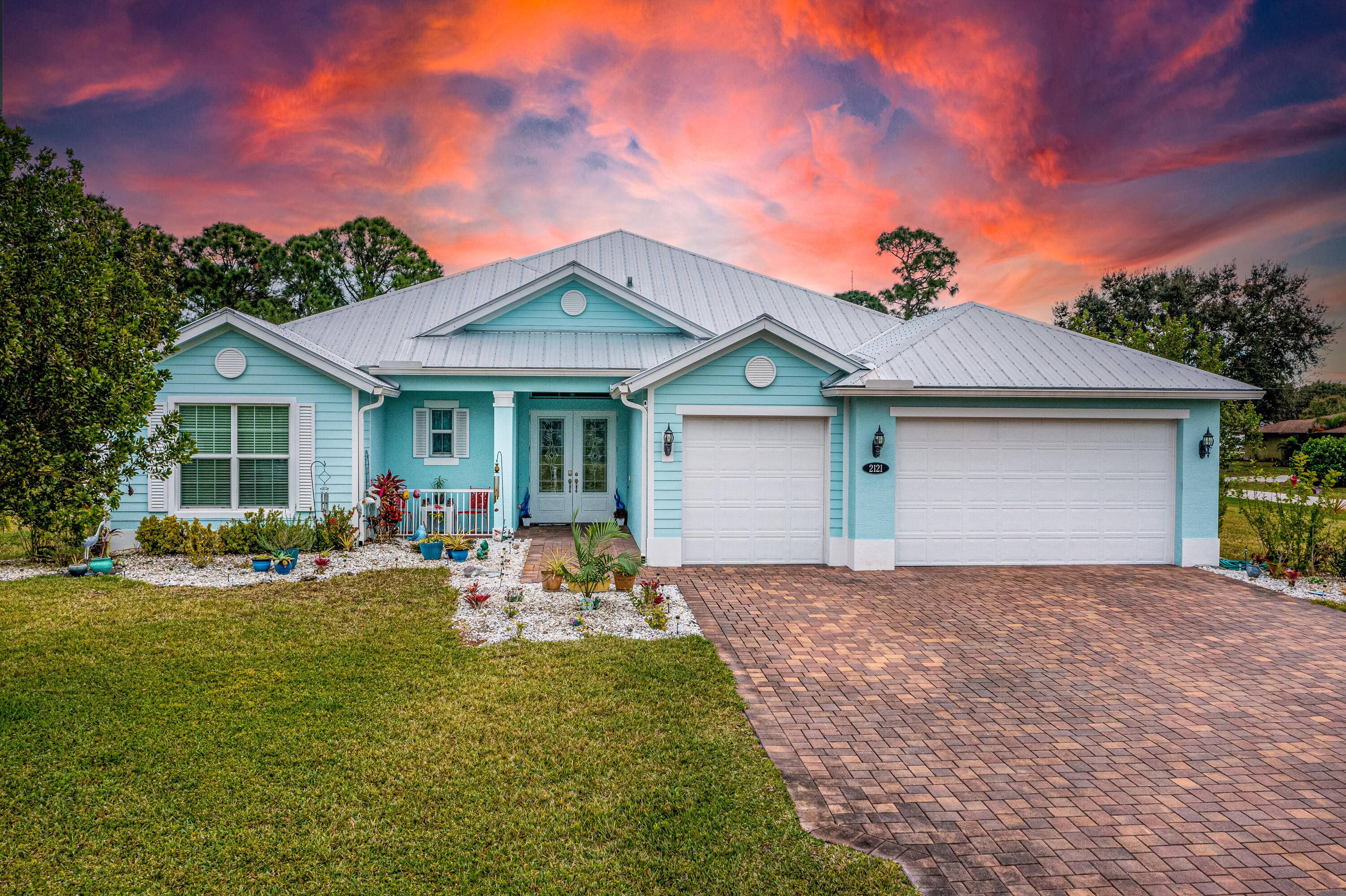 Gorgeous 2020 Custom built GHO home offering 4 beds, 3 full baths, oversized 3 car garage, POOL home metal roof situated on a.