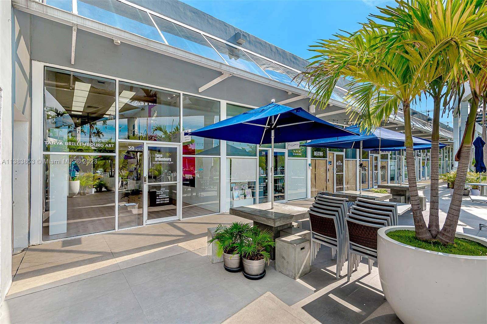 The Square shopping center offering a corner unit, turnkey space.