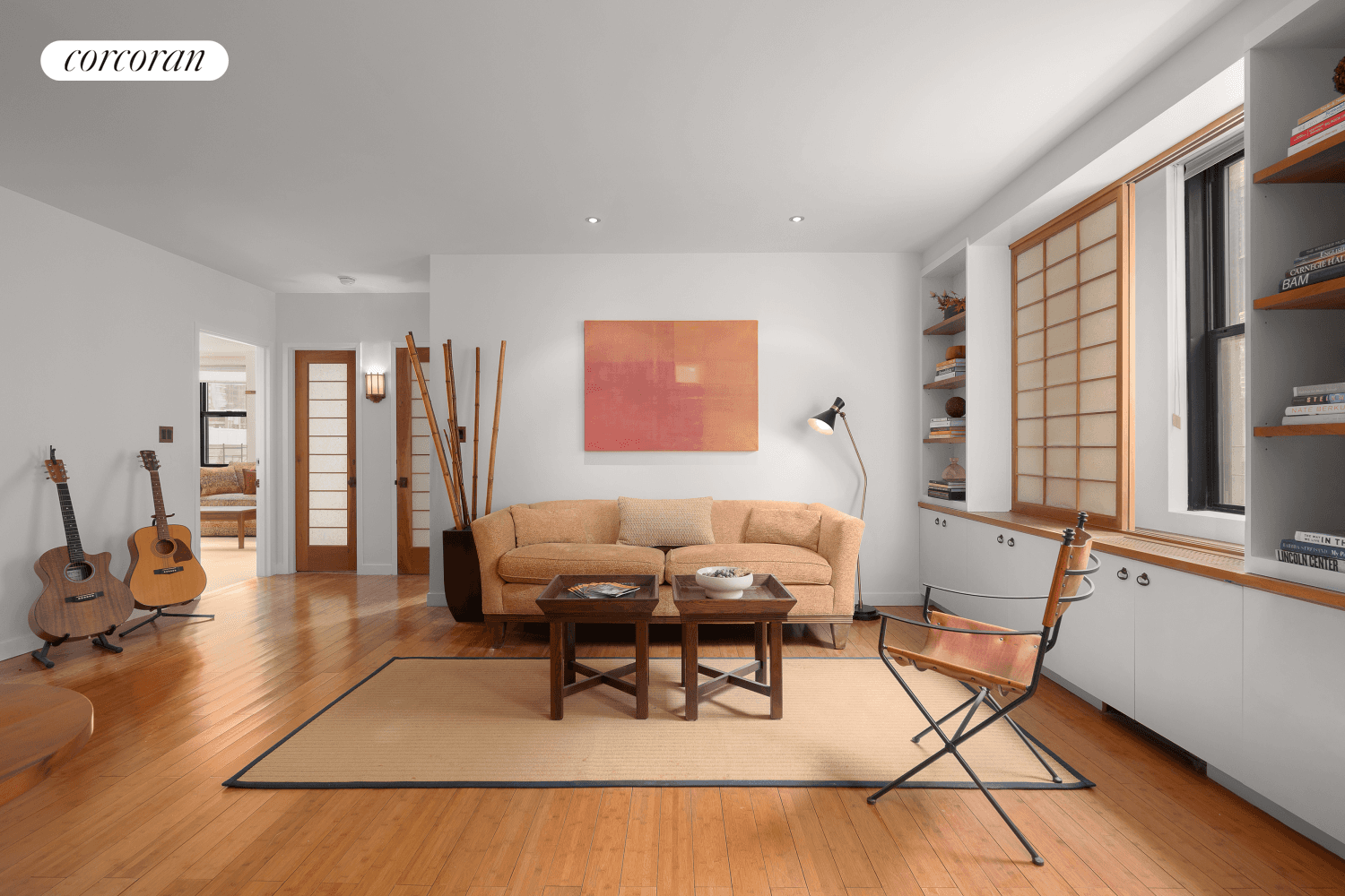 Welcome to 340 W. 55th Street, Apt 7B a beautiful corner two bed, two bath apartment with three exposures on one of the best tree lined residential blocks in Midtown.