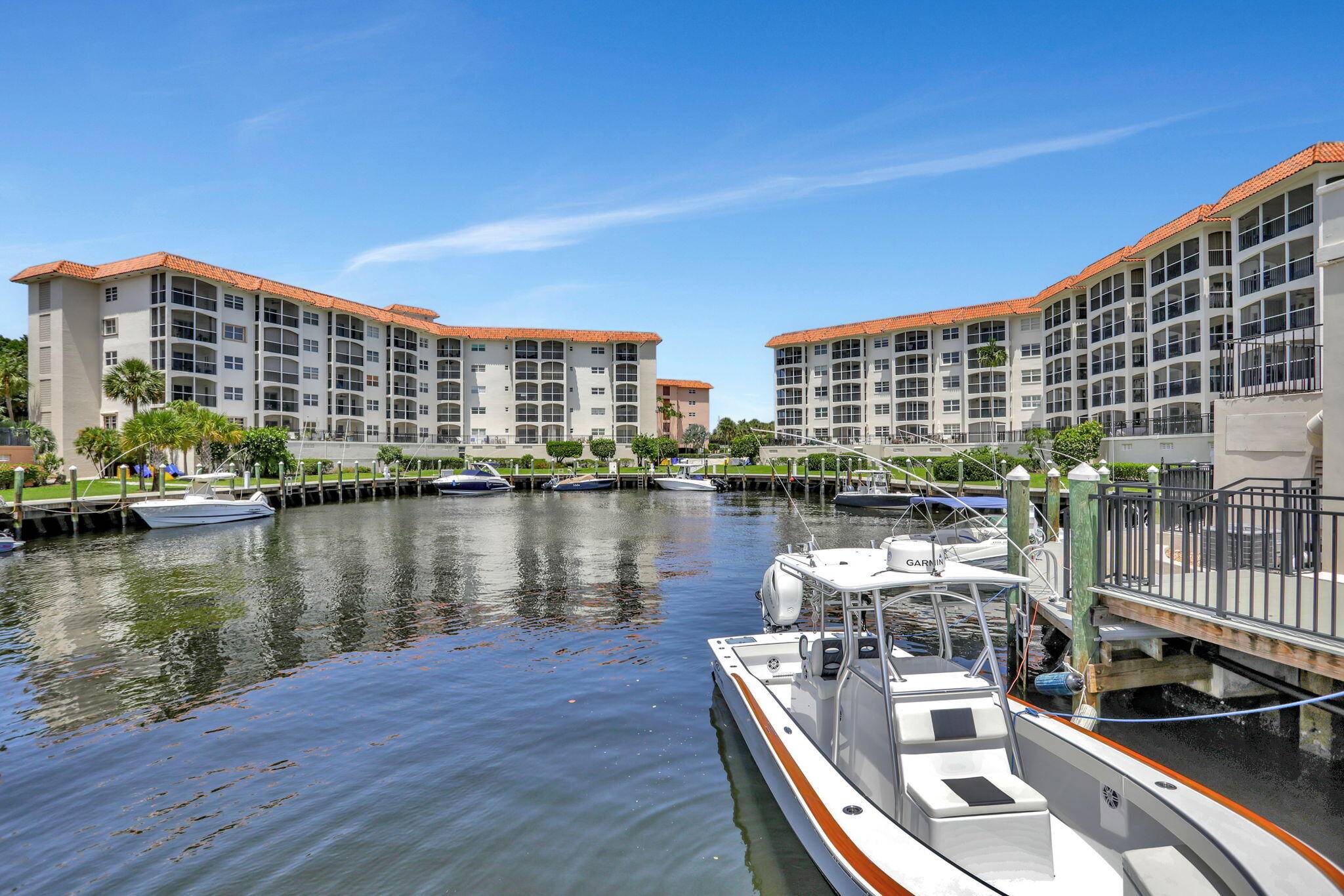 Beautiful water view in this furnished seasonal rental.