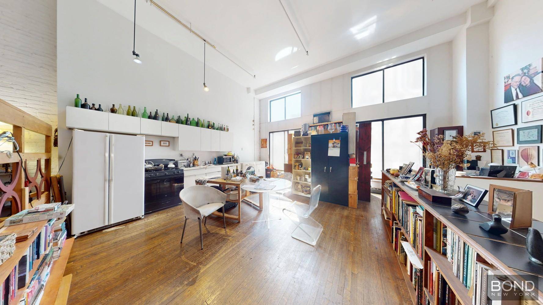 THE lowest priced coop property over 1700 sq ft, in Flatiron a south facing, open plan DUPLEX LOFT with private patioGIGANTIC, two floor residence, 47 foot long.