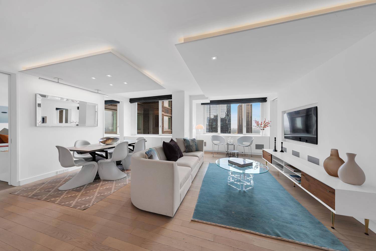 This split 2 bedroom, 2. 5 bath home boasts glorious Central Park views throughout and unique custom upgrades, including pocket doors on either side of the bedrooms, built ins, fully ...