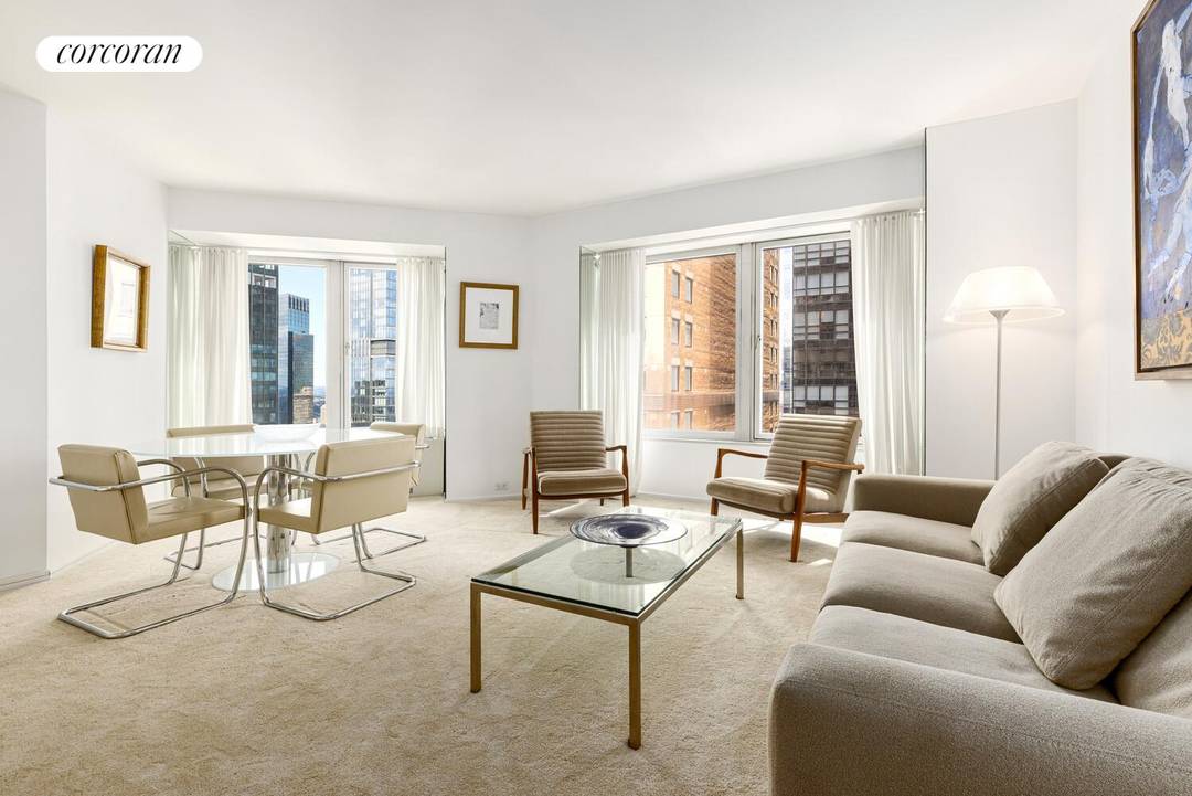 Perched on the 46th floor this is two split bedrooms, two and a half baths with spectacular views, partial Hudson River and partial Central Park views make this the perfect ...