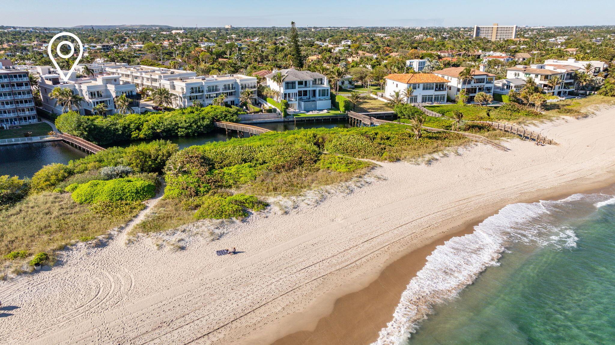 Wake up to the sound of waves in this direct oceanfront tri level townhome overlooking serene Wahoo Bay in the boutique gated community of Hillsboro Bay by the Sea in ...