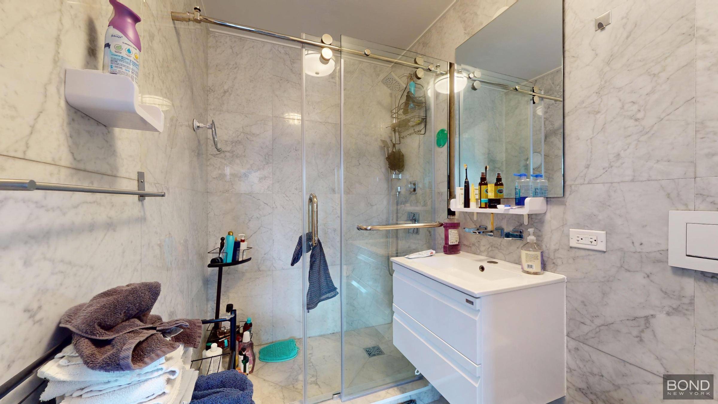 Gut renovated 2 bedroom 2 bathroom apartment with a balcony !