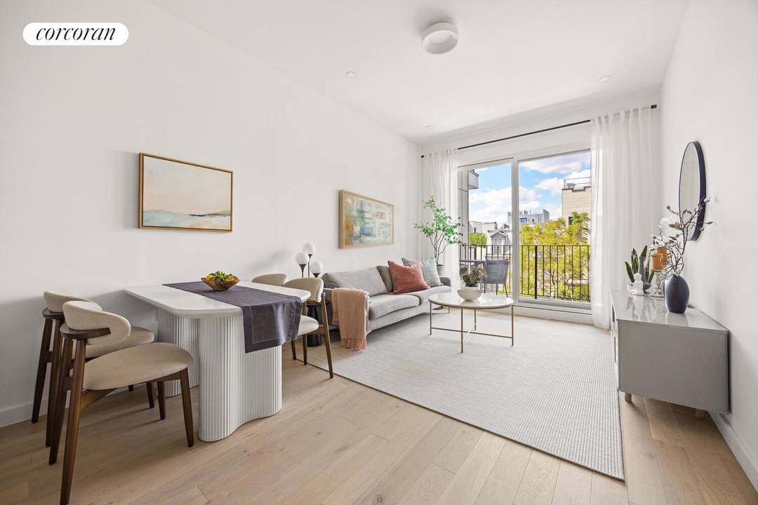 Welcome to unit 2F at 48 Stanhope Street a beautifully appointed 1 bedroom, 1 bath residence spanning 751 square feet, where light, space, and design come together seamlessly.