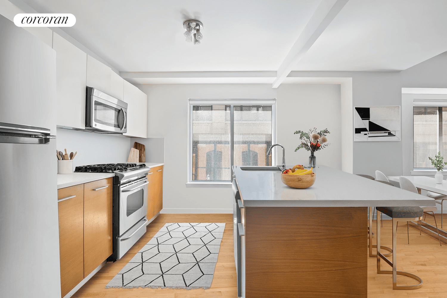 133 Water, 6E, is an oversized corner one bedroom one bathroom home which is approximately 912 square feet.