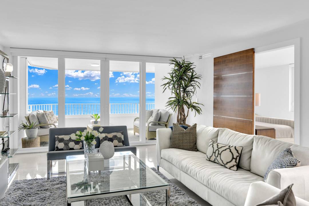Live the dream in this rarely available 3 bed 3 bath beachfront corner residence offered for annual lease only, soaring on the 20th floor.