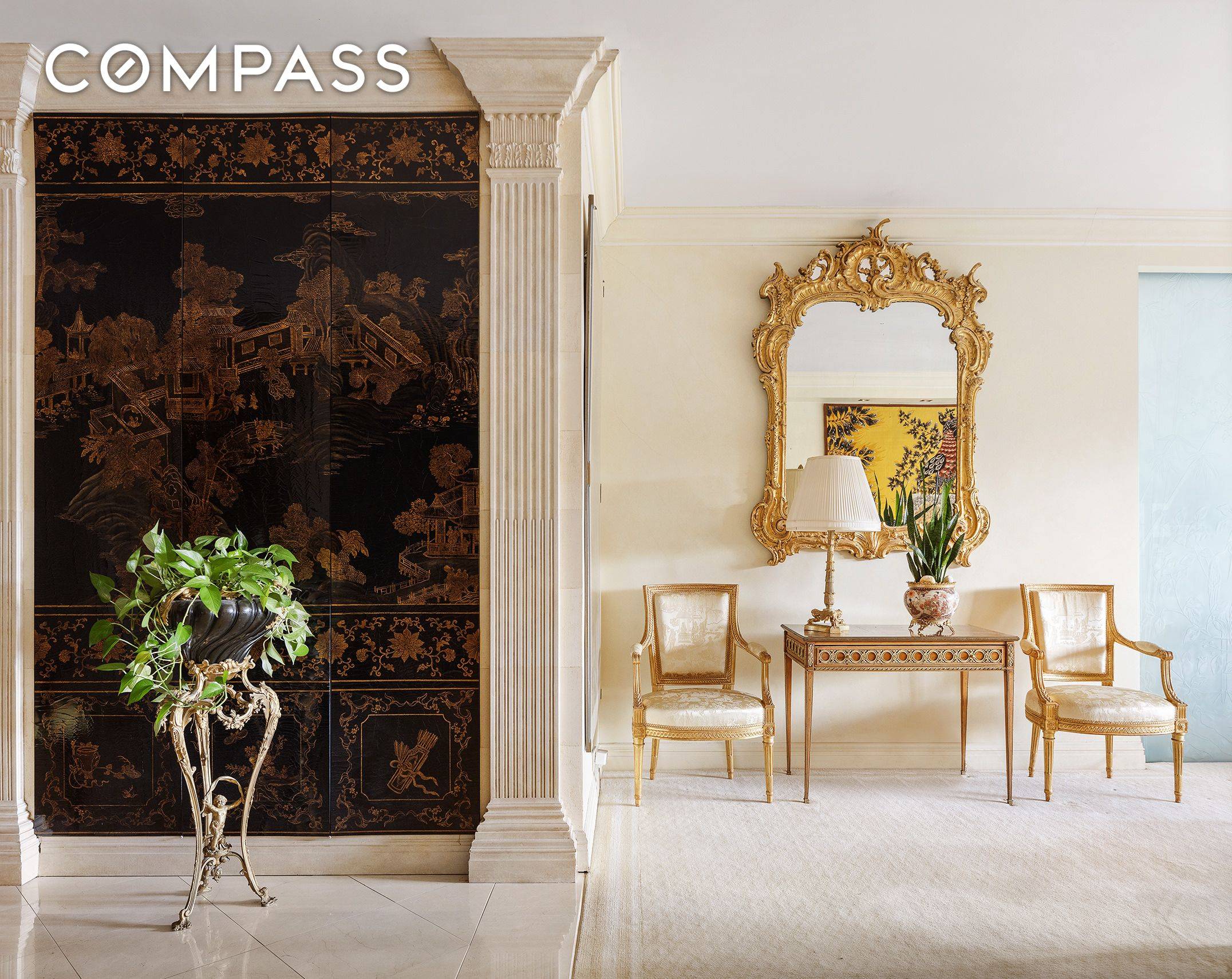 Superbly elegant, White Glove Classic 6 at the Parc V, offering direct views of beautiful Central Park and The Plaza.