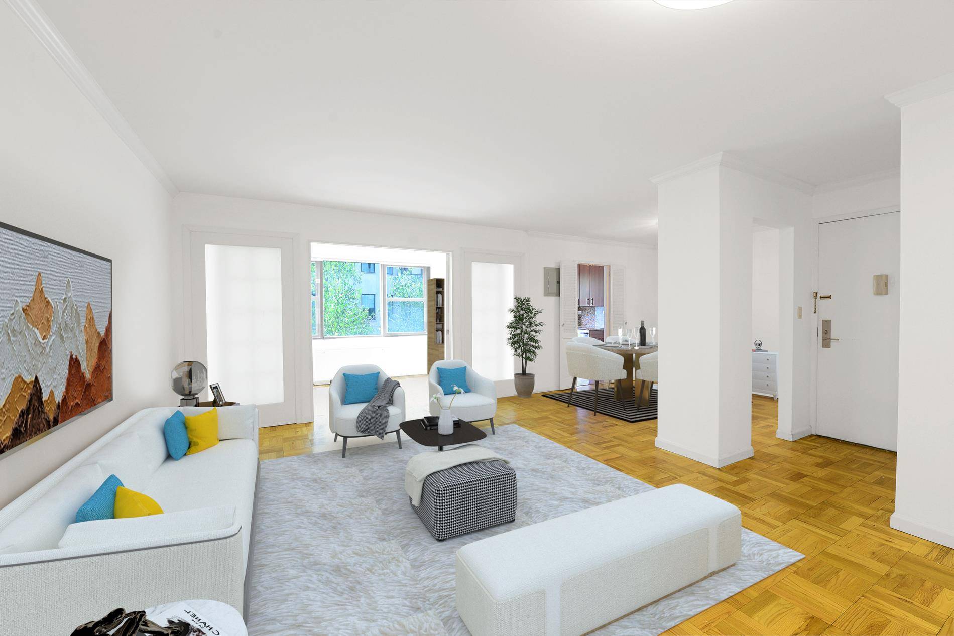 Spacious 2 Bedroom Conv 3 Coop in Lenox Hill Perfectly situated on a tree lined block this spacious 2 Br 2Bth home opens into an entry foyer that then leads ...