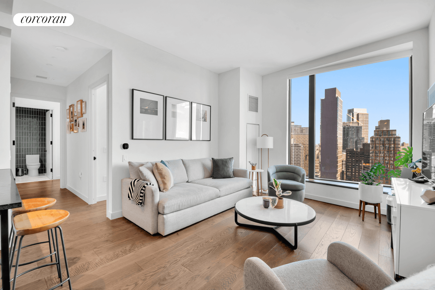 Apartment can be delivered unfurnished 8150 or Furnished 8750 All utilities included minus Wi Fi Cable 24 hour notice to view property required Introducing 11 Hoyt Street 29H, a pristine ...
