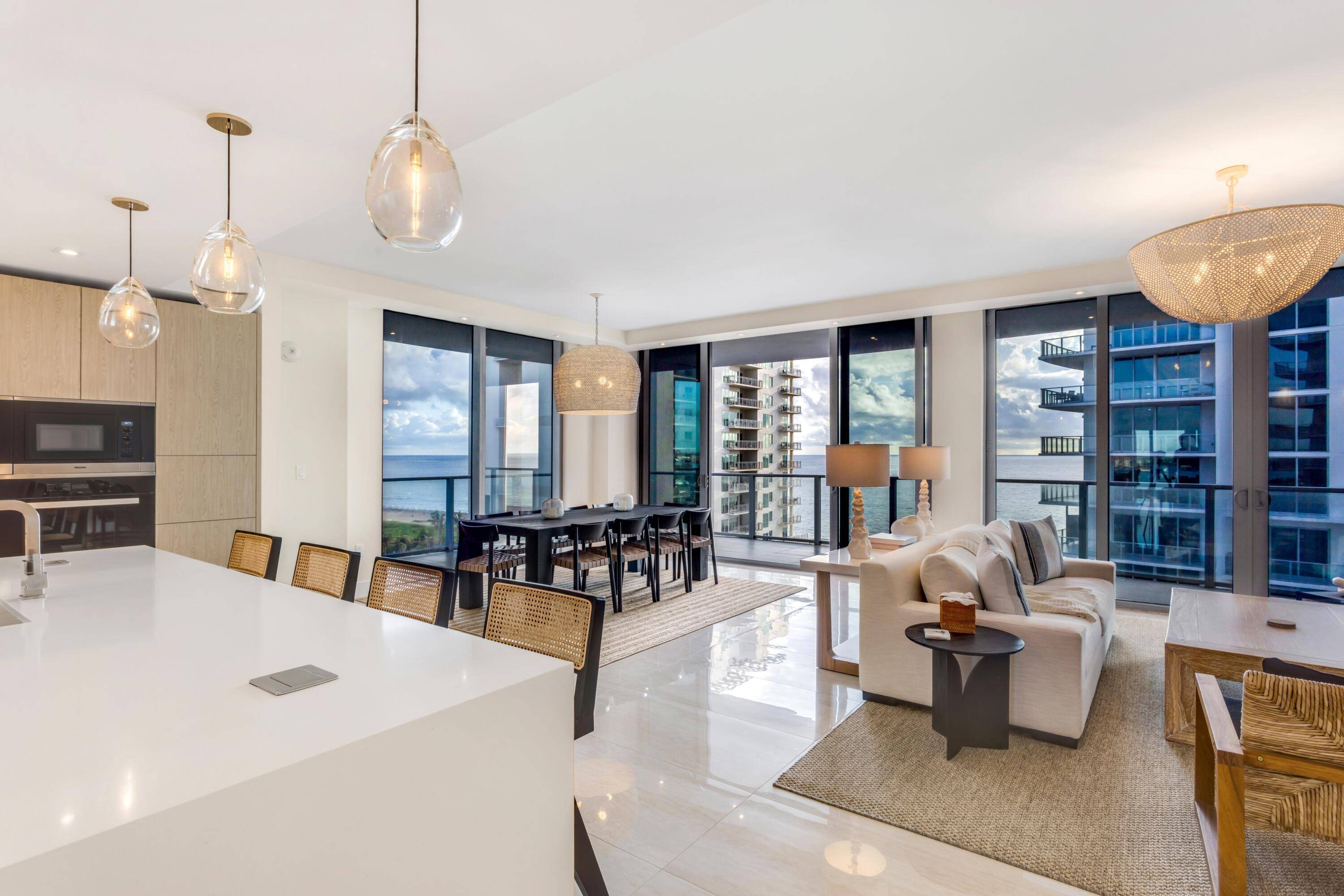 Luxury corner residence wrapped by balconies at Amrit Ocean Resort Residences offers Atlantic and Intracoastal views with world class wellness and resort amenities.